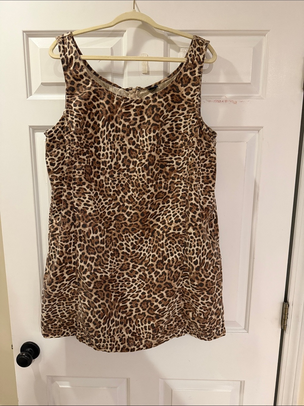 GAP Leopard Print DenimShift Minidress XL Tall